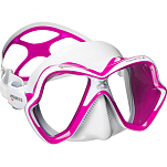 Маска для плавания из бисиликона Mares X-Vision Ultra LS 411052 бело-розовый/бело-розовый прозрачные стекла