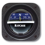 Компас Ritchie Navigation Explorer V-537B картушка 70мм 12В 95x95x92мм врезной вертикальный с конической картушкой чёрный/синий