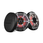 Динамики двухполосные DS18 NXL-6M/BK Ø165мм 45Гц—23кГц 100-300Вт 4Ом IP65 светодиодная RGB-подсветка литой композитный ASA с сеткой из нержавеющей стали AISI316 черные