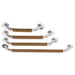 Plastimo 106861 Кожаный перила  Silver / Red 430 mm