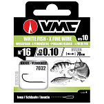 VMC 1703216 White Fish X Fine Wire Связанные Крючки 22 см Черный Nickel 16 