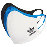 adidas Originals HB7858/XS-S 3 Единицы Лицо Маска Многоцветный Black / White / Blue XS-S