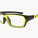 Спортивные очки с диоптриями Demetz Softness R / Black / Lime Colorless Cat.0, softness0142i057