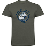 Kruskis CA65500638C064 Футболка с коротким рукавом King Of The Sea Зеленый Dark Army Green 3XL
