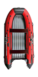 Надувная лодка ПВХ, RiverBoats RB 390 НДНД, черно-красный RB390NDBR