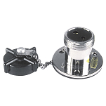 Talamex 14510002 Двойная розетка 3A 2 Pin Серебристый Grey