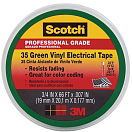 Купить Лента 3M Scotch 35 10851 20,1м 19x0,178мм электроизоляционная из зелёного ПВХ 7ft.ru в интернет магазине Семь Футов