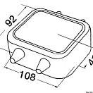 Клеммная колодка 8-полюсная герметичная 14 А 108 x 92 x 41 мм, Osculati 14.241.10