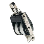 Talamex 65434010 Двойной блок Hye со стандартным поворотным ушком и крюком Black / White 10 mm