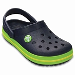 Crocs 204537-4k6-c8 Деревянные башмаки Crocband Navy / Volt Green 35x25x15 EU 24
