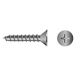 Seachoice 50-59533 Плоская головка Phillips Винт Т/С 6 Единицы Серебристый Silver 10 x 11/4´´ 