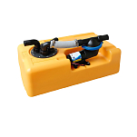 Бак сточный Can-SB 01.4631 103л 1050х360х390мм шланг Ø38мм с насосом 24В 19л/мин горизонтальный из полиэтилена желтый