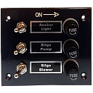 Купить Goldenship GS11190 15A 12V 3 Переключатели бакелит Панель С Предохранитель Держатели Черный Black 90 x 115 mm  7ft.ru в интернет магазине Семь Футов