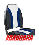 Кресло мягкое складное Rainbow, обивка винил, цвет угольный/синий/белый, Marine Rocket (упаковка из 4 шт.) 75107CBW-MR_pkg_4