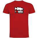 Купить Kruskis CA65500560K037 Футболка с коротким рукавом I Love Bass Красный Red 2XL 7ft.ru в интернет магазине Семь Футов