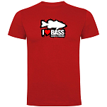Kruskis CA65500560K037 Футболка с коротким рукавом I Love Bass Красный Red 2XL