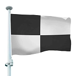 Plastimo 71662 Флаг зоны для купания Black / White 25x17x5