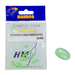 Barros XHTF53034 Oval Fluoro Бусины Зеленый  3.0 