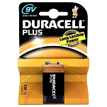 Duracell 6LR61 Alkaline Plus Power 9V Аккумуляторы Черный Black / Orange