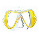 Купить Маска для плавания двухлинзовая из бисиликона Mares X-Vision LiquidSkin 411045 прозрачно-желтый/желто-белый 7ft.ru в интернет магазине Семь Футов