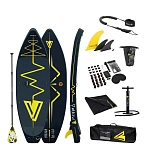 YellowV yvsup09 Надувной комплект для падлбординга Heartbeat 9´0´´ Black / Yellow 90x50x30 274.3 cm