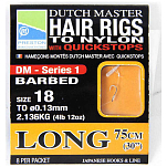 Preston innovations DMHR1LG/18 Dutch Master 75 Cm Связанные Крючки Желтый Black Nickel 18 