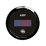 Амперметр цифровой 12/24В 80А Ø57x45мм вырез Ø52мм с подсветкой и шунтом черный-черный, Osculati 27.320.44