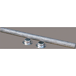 Tiedown engineering 241-86184 Оцинкованный роликовый вал Серебристый 1/2´´ x 6-1/4´´ 
