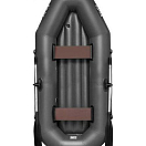 Надувная лодка ПВХ Skiff 260 НД, серый, SibRiver SND260GRAY