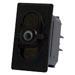 Pros NPE-336 On-Off-On выключатель Черный  Black Single Pole