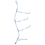Ragot 14RGMCLI01180 Spiral Связанные Крючки Бесцветный 4 