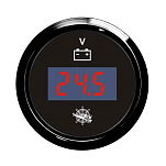 Цифровой вольтметр 12/24В 8/32В Ø57x45мм Ø52мм черный-черный с подсветкой, Osculati 27.320.40