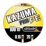 Asari LAKP10080 Kazuma Pro PE 100 M Линия Серый  Grey 0.800 mm 