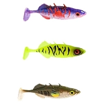 Mikado PMRFS-8-MIX Мягкий приманка Real Fish Stickleback 80 mm Mix