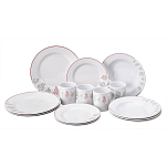 Набор посуды на 4 человека Plastimo Coral Reef P5241016 16 предметов из белого меламина