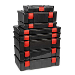 Fox rage NBX032-UNIT 8-секционный неглубокий ящик для приманок Stack N Store Shield Black / Red