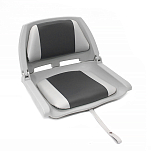 Сиденье пластмассовое складное с подложкой Molded Fold-Down Boat Seat,серо-чёрное (Уц) 75109GC-УЦ