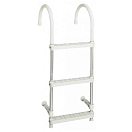 Купить Forniture nautiche italiane 3030324 Алюминий 4 Шаги Лестница Silver / White 110 x 32 cm  7ft.ru в интернет магазине Семь Футов