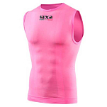 Sixs SMXC-PinkFluo-S Безрукавная базовая футболка Logo Розовый Pink Fluo S