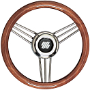 Купить Uflex 216-V26 5 Spoke Mahogany Non-Magnetic Stainless Steel Руль Коричневый 7ft.ru в интернет магазине Семь Футов
