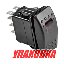 Переключатель трехпозиционный ON-ON-ON 12 В/20А 8Р с подсветкой (упаковка из 25 шт.) AES.Co AES111884PC_pkg_25