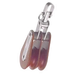 Talamex 65415043 Традиционный поворотный блок с двумя роликами Hye Red 13 mm