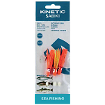Kinetic F117-230-045 Sabiki Octopus Рыболовное Перо Бесцветный Red / Orange 3/0 