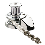 Вертикальная лебедка с барабаном Vetus Maxwell P105842 тип RC10-8 CW 12В 1200Вт 700кг цепь Ø8мм трос Ø14-16мм для судов 9-14м и палубы 100мм
