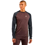 Odlo 111292-30913-M Базовый слой с длинным рукавом Natural Performance Коричневый Fudge / Dark Grey Melange M