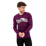 Icebreaker 0A56QU853XXL Базовый слой с длинным рукавом 200 Oasis Crewe Remarkables Merino Фиолетовый Nightshade 2XL