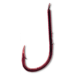 Quantum fishing 4749006 Crypton Red Worm 0.250 Mm Связанные Крючки Черный Red 6 