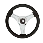 Plastimo 64756 Руль Таволары  Black / Silver 350 mm