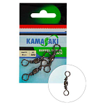 Kamasaki 82250200 Barrel Вертлюги 5 единицы  Black 2/0