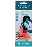 Kinetic F129-112-045 Sabiki Wiggle Twister UV Рыболовное Перо Бесцветный Black / Red / Glitter 3/0 
